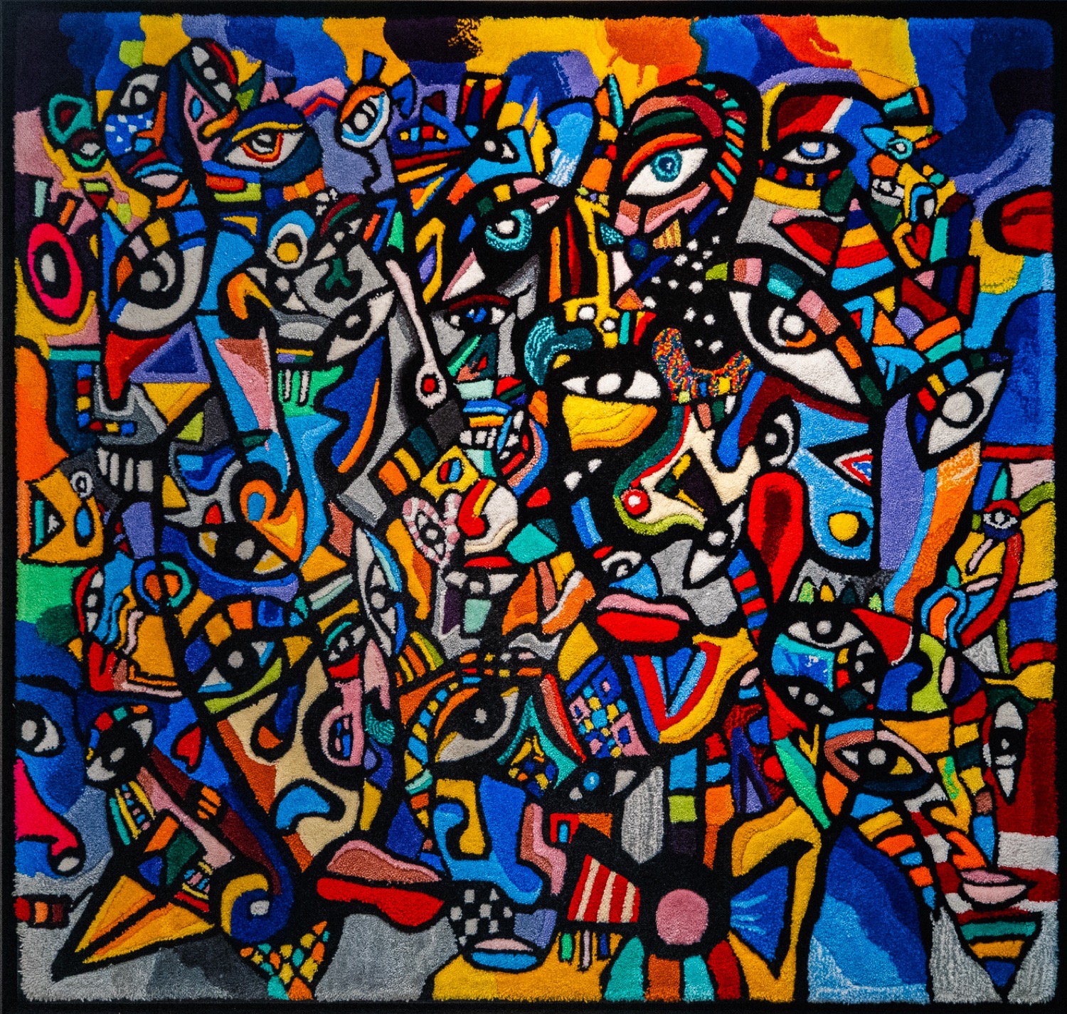 Coloration, œuvre murale en laine tuftée · JDO